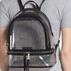NWT Michael Kors Rhea Transparent Backpack